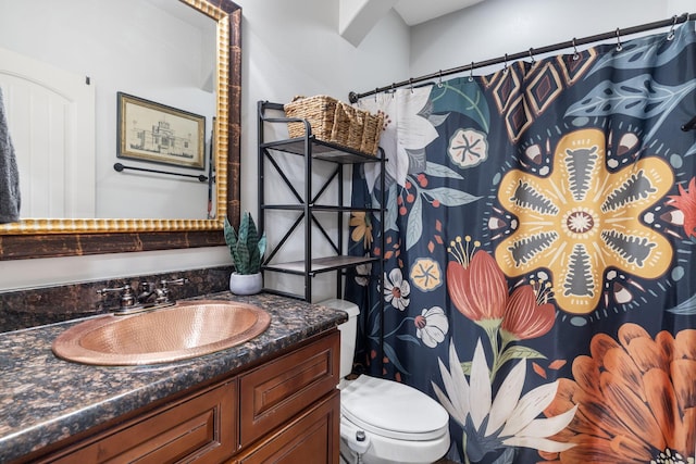253 Cedar Glade Dr, Branson West, MO 65737 - bathroom with vanity and a shower with shower curtain