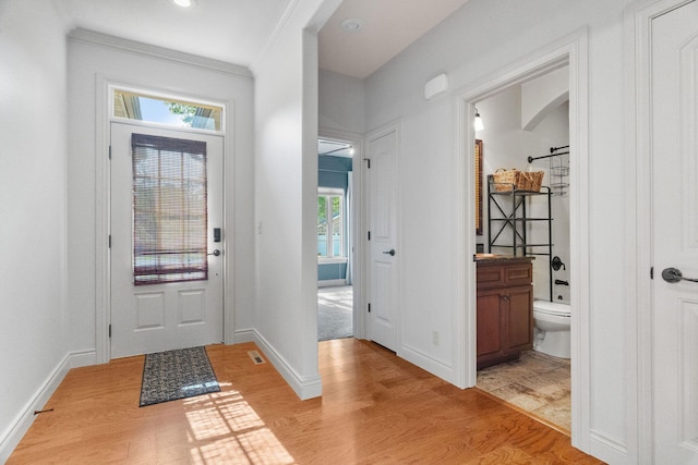 253 Cedar Glade Dr, Branson West, MO 65737 - foyer featuring light wood-style flooring and baseboards