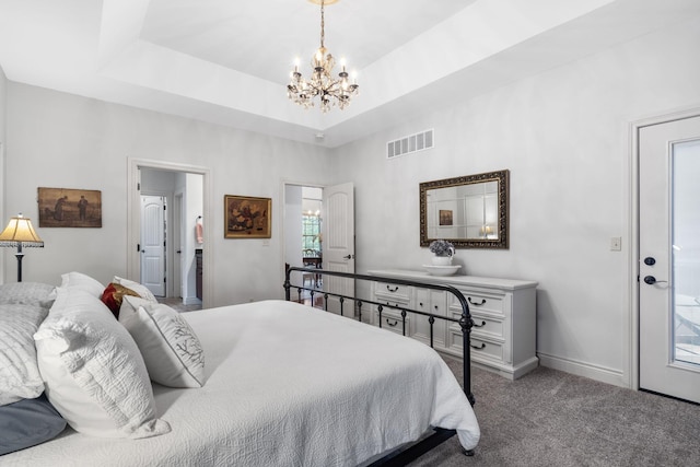 253 Cedar Glade Dr, Branson West, MO 65737 - carpeted bedroom with a chandelier and baseboards