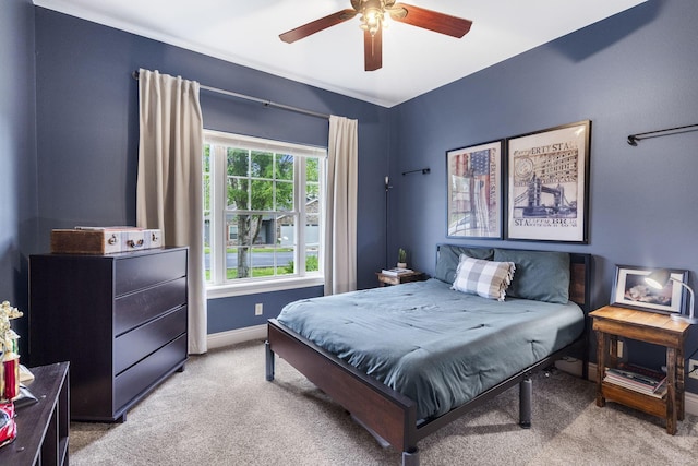 253 Cedar Glade Dr, Branson West, MO 65737 - carpeted bedroom with baseboards and a ceiling fan