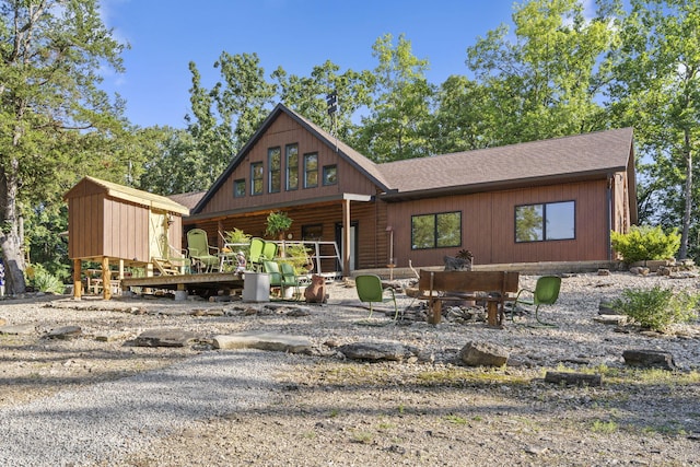 26474 Kings River Rd, Shell Knob, MO 65747 - back of house featuring a shingled roof