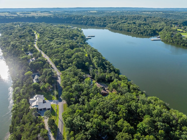 26474 Kings River Rd, Shell Knob, MO 65747 - aerial view of a forest and a large body of water
