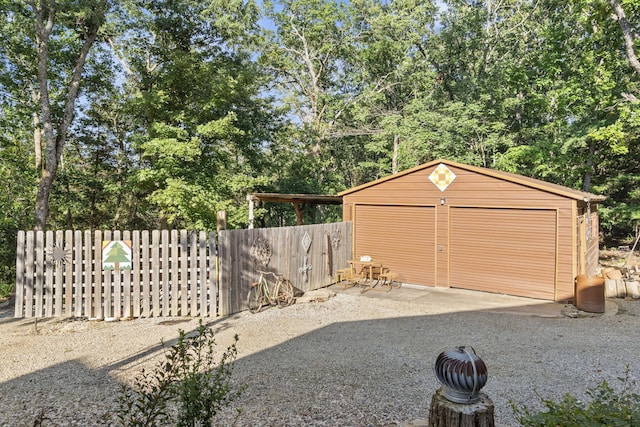 26474 Kings River Rd, Shell Knob, MO 65747 - detached garage with view of scattered trees
