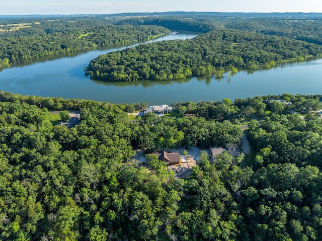 26474 Kings River Rd, Shell Knob, MO 65747 - aerial view of property's location with a forest and a large body of water