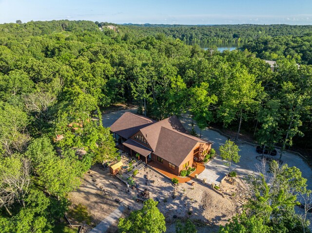 26474 Kings River Rd, Shell Knob, MO 65747 - aerial view of property and surrounding area with a forest and a nearby body of water