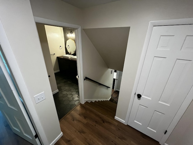 805 E 13th St, Cassville, MO 65625 - stairs featuring wood finished floors