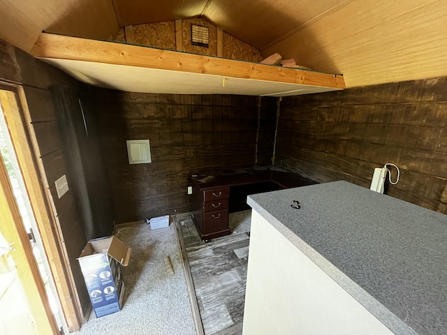 805 E 13th St, Cassville, MO 65625 - bathroom with wood walls and lofted ceiling