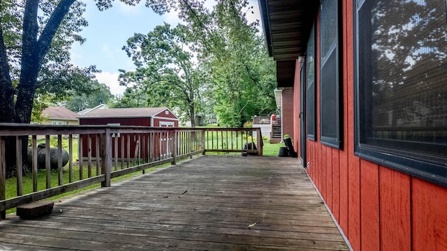 619 9th St, Thayer, MO 65791 - wooden terrace featuring an outdoor structure