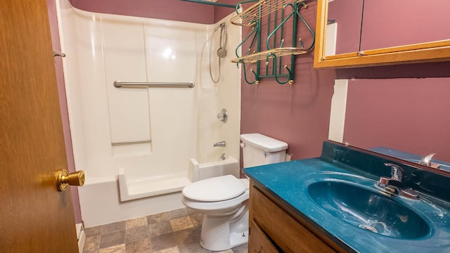 619 9th St, Thayer, MO 65791 - bathroom with vanity,  shower combination, and stone finish floors