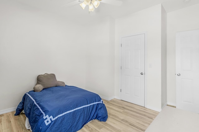 3790 W Rockwood St, Springfield, MO 65807 - bedroom with light wood-style floors and ceiling fan