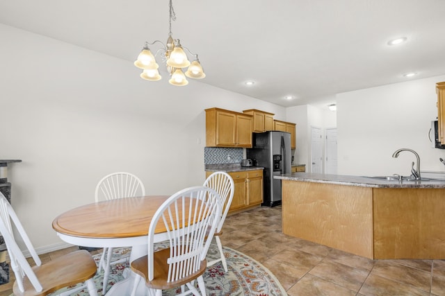3790 W Rockwood St, Springfield, MO 65807 - dining space with a chandelier and recessed lighting