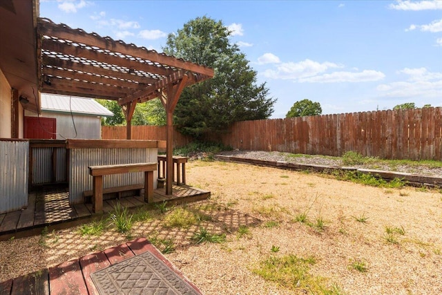 3493 US Highway 160, West Plains, MO 65775 - fenced backyard featuring a deck and a pergola