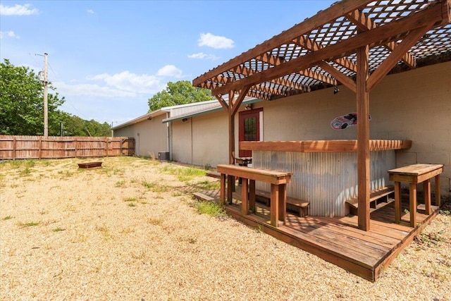3493 US Highway 160, West Plains, MO 65775 - view of yard with a wooden deck and a pergola