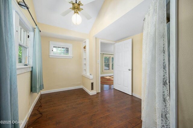802 Hampton Pl, Joplin, MO 64801 - hallway with dark wood-style flooring and lofted ceiling