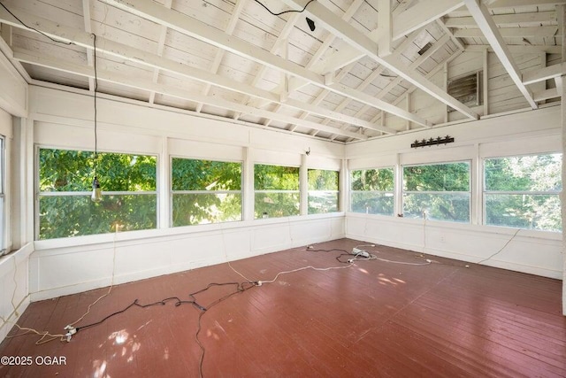 802 Hampton Pl, Joplin, MO 64801 - unfurnished sunroom with vaulted ceiling, wood finished floors, and wood ceiling