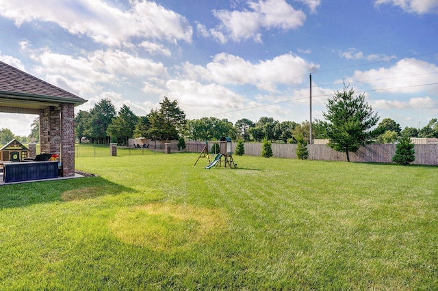 914 W Lorenza Dr, Nixa, MO 65714 - fenced backyard with a playground