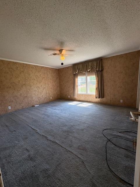 64 Inman Dr, Theodosia, MO 65761 - carpeted empty room featuring a textured ceiling and ceiling fan
