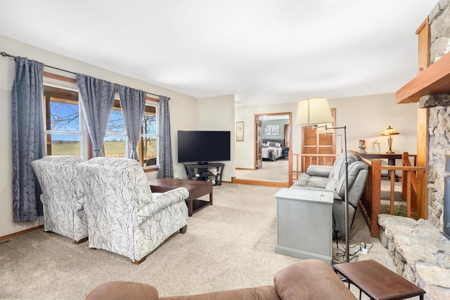 6585 N Farm Rd 61, Walnut Grove, MO 65770 - living room featuring light carpet and baseboards