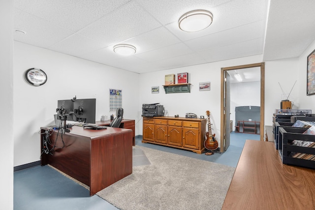 6585 N Farm Rd 61, Walnut Grove, MO 65770 - home office with concrete floors and a drop ceiling