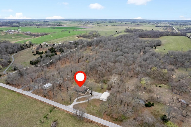 6585 N Farm Rd 61, Walnut Grove, MO 65770 - aerial view of property and surrounding area featuring rural landscape