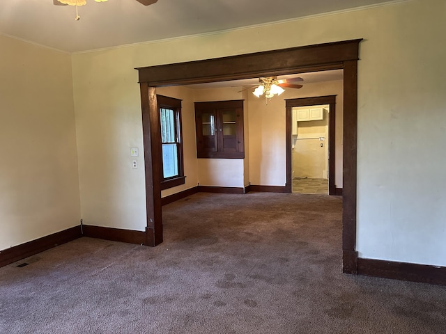 5143 Farm Rd Unit 2000, Pierce City, MO 65723 - carpeted spare room with a ceiling fan and ornamental molding