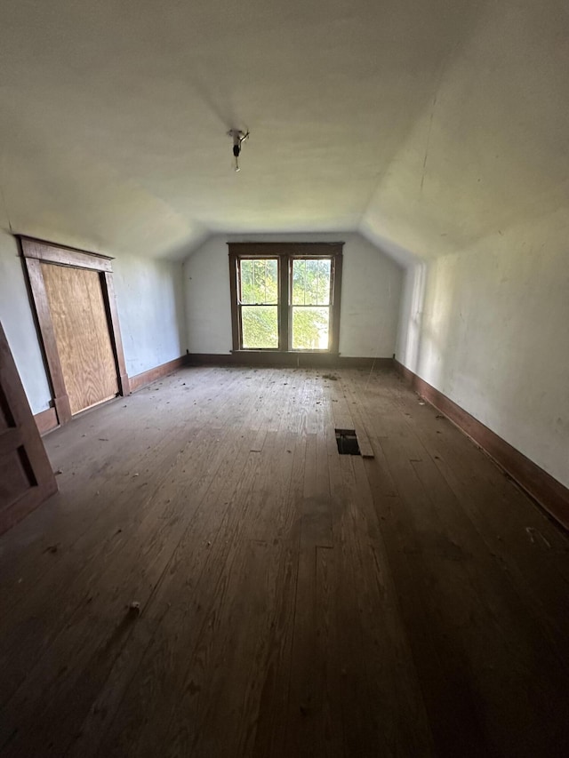 5143 Farm Rd Unit 2000, Pierce City, MO 65723 - additional living space featuring hardwood / wood-style floors and vaulted ceiling