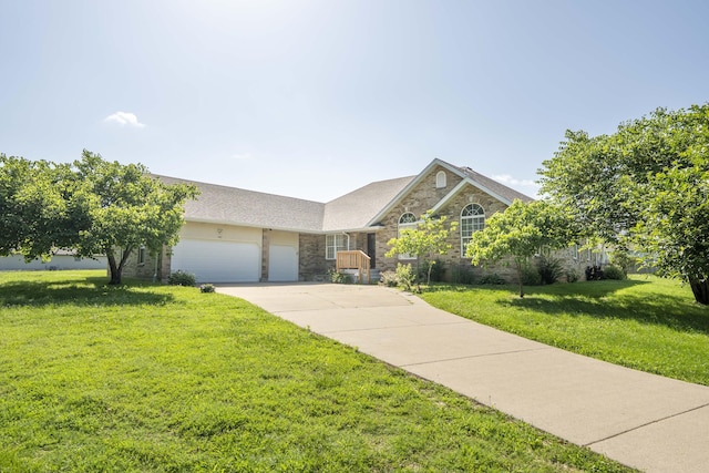 784 S 17th St, Ozark, MO 65721 - single story home featuring an attached garage, driveway, and a front lawn