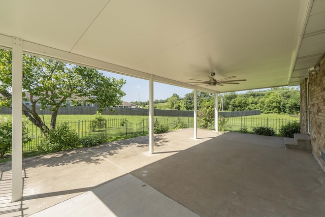 784 S 17th St, Ozark, MO 65721 - view of patio featuring a ceiling fan