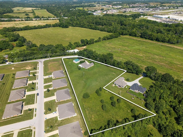 784 S 17th St, Ozark, MO 65721 - aerial overview of property's location featuring property parcel outlined
