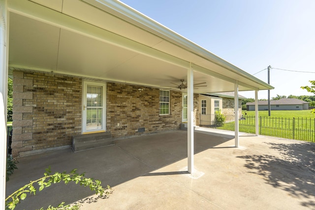 784 S 17th St, Ozark, MO 65721 - view of patio / terrace with a ceiling fan