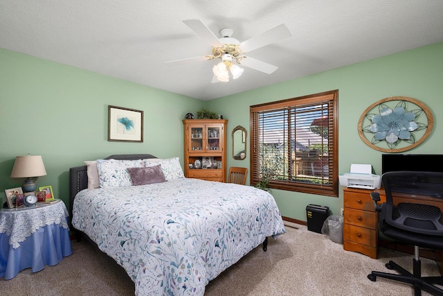 715 W Wasson St, Nixa, MO 65714 - bedroom with carpet, a desk, and a ceiling fan
