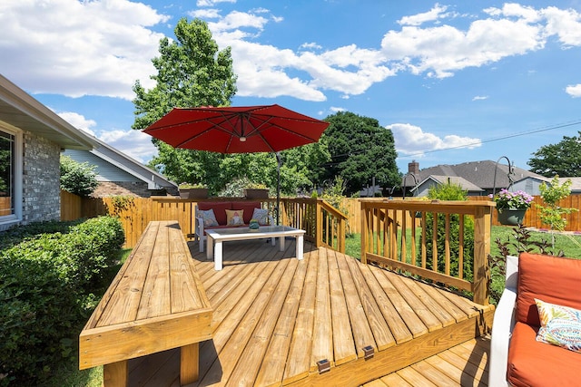 715 W Wasson St, Nixa, MO 65714 - deck with a fenced backyard and an outdoor living space