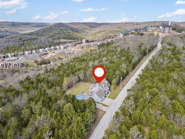 859 Crows Nest Trl, Branson, MO 65616 - aerial overview of property's location featuring mountains