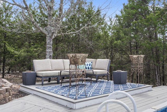 859 Crows Nest Trl, Branson, MO 65616 - wooden deck featuring outdoor lounge area