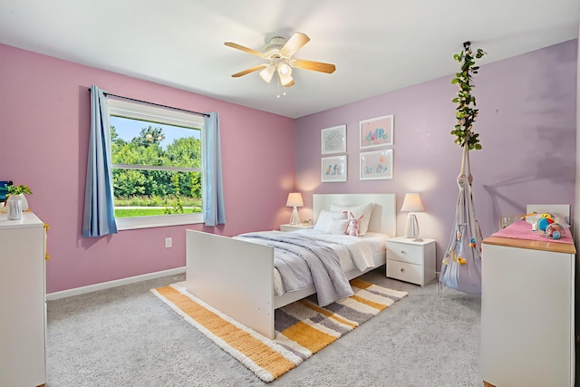 1035 Scenic View Rd, Ozark, MO 65721 - carpeted bedroom featuring baseboards and a ceiling fan