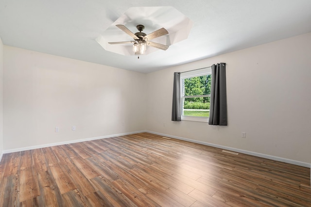 1035 Scenic View Rd, Ozark, MO 65721 - empty room with wood finished floors and a ceiling fan