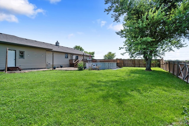 1035 Scenic View Rd, Ozark, MO 65721 - fenced backyard with entry steps and a wooden deck