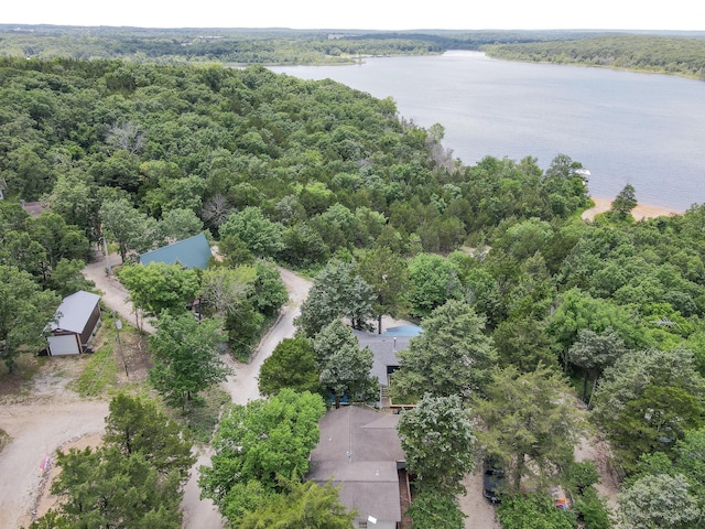 26015 County Road 262, Hermitage, MO 65668 - drone / aerial view of a heavily wooded area and a nearby body of water
