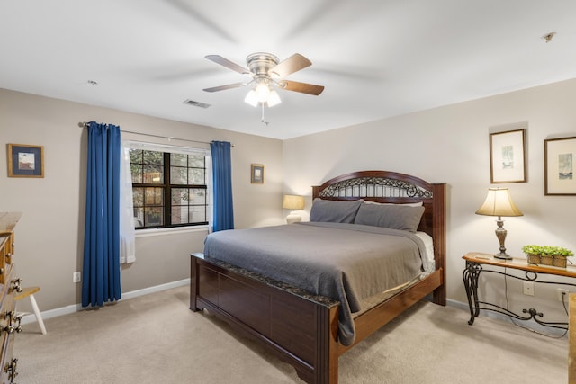 350 Wildwood Dr S Unit 31, Branson, MO 65616 - bedroom featuring light carpet and a ceiling fan
