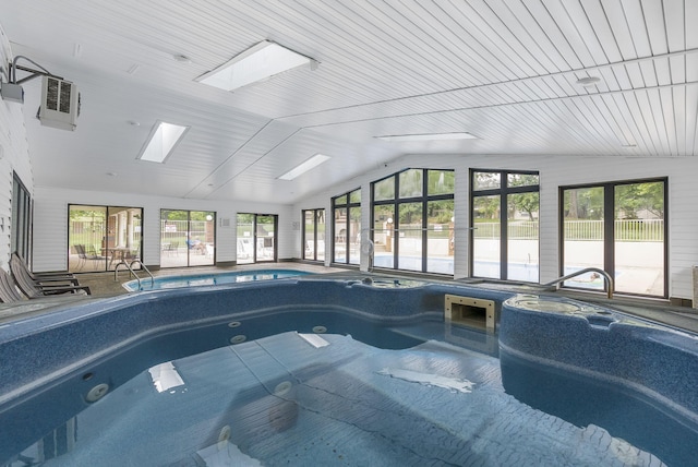 350 Wildwood Dr S Unit 31, Branson, MO 65616 - indoor pool with an in-ground hot tub and a skylight