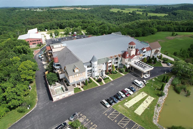 180 Grace Chapel Rd Unit 220, Blue Eye, MO 65611 - drone / aerial view of a forest and a large body of water