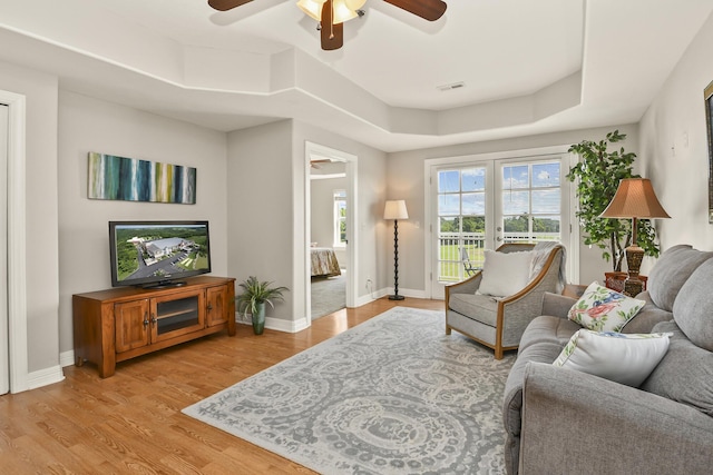 180 Grace Chapel Rd Unit 220, Blue Eye, MO 65611 - living area with a ceiling fan and light wood-style floors