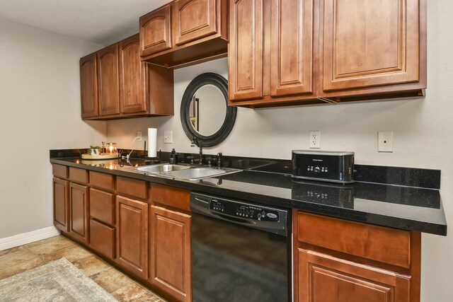 180 Grace Chapel Rd Unit 220, Blue Eye, MO 65611 - kitchen with dishwasher and brown cabinetry
