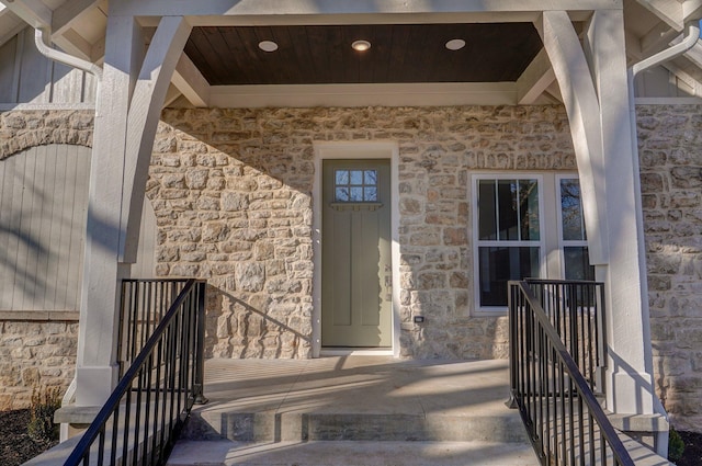 1115 S National Ave, Springfield, MO 65804 - entrance to property featuring stone siding
