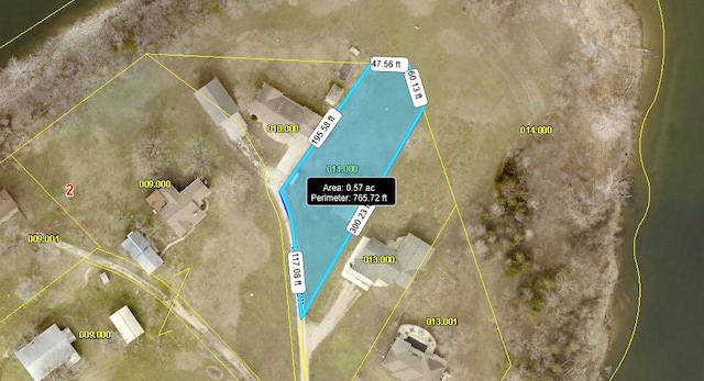 LOT19 Edwards Dr, Shell Knob, MO 65747 - aerial view of property's location with property parcel outlined