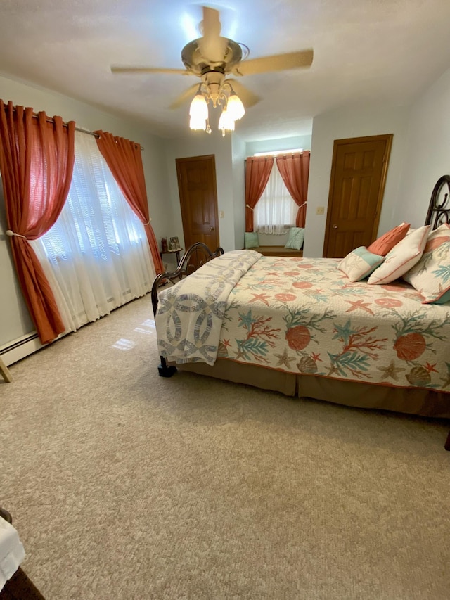 1605 S Park Ave, Aurora, MO 65605 - bedroom featuring carpet floors and a ceiling fan