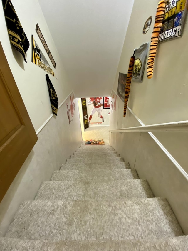 1605 S Park Ave, Aurora, MO 65605 - staircase with vaulted ceiling