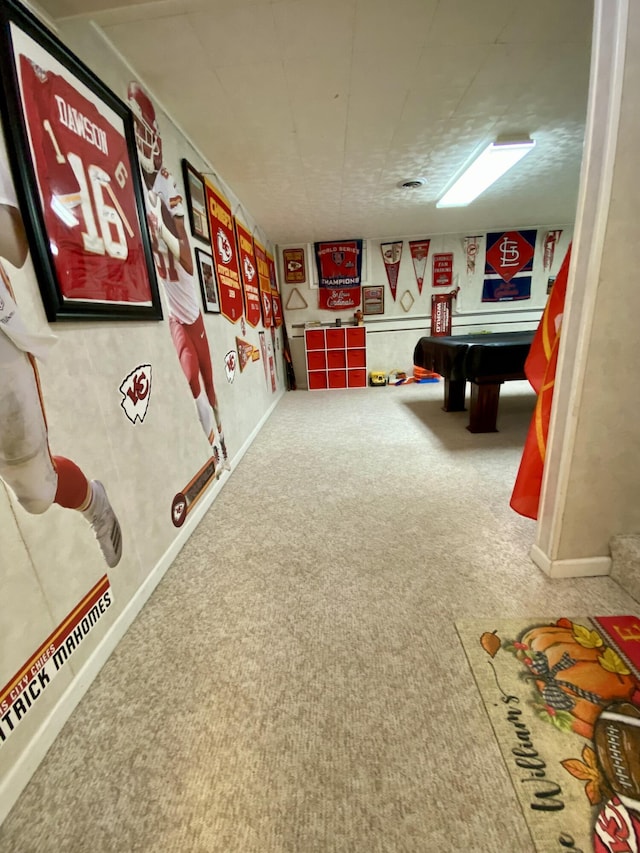 1605 S Park Ave, Aurora, MO 65605 - playroom featuring carpet and billiards table