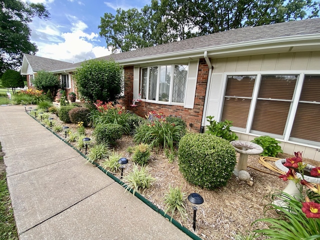 1605 S Park Ave, Aurora, MO 65605 - view of side of home featuring brick siding, roof with shingles, and board and batten siding