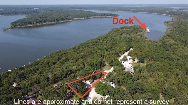 25795 Canyon Dr, Hermitage, MO 65668 - view of property location with a nearby body of water and property boundaries highlighted